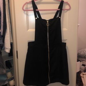Black overall dress